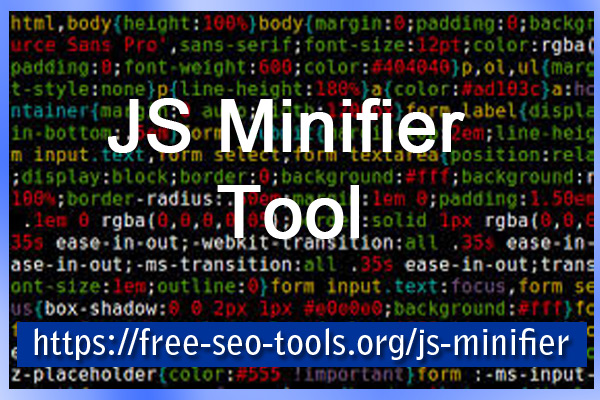 JS Minifier Tool